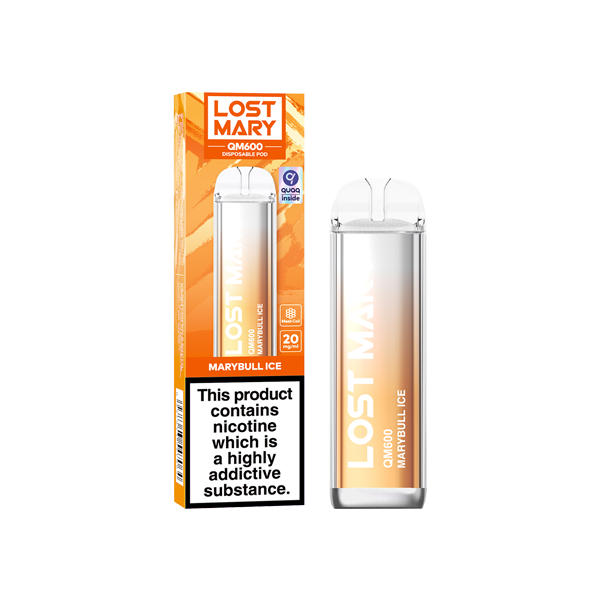 20mg Lost Mary QM600 Disposable Vape Device 600 Puffs