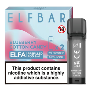 Blueberry Cotton Candy Elfa Prefilled Pod by Elf Bar