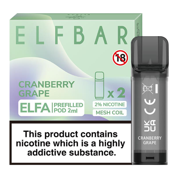 Cranberry Grape Elfa Prefilled Pod by Elf Bar