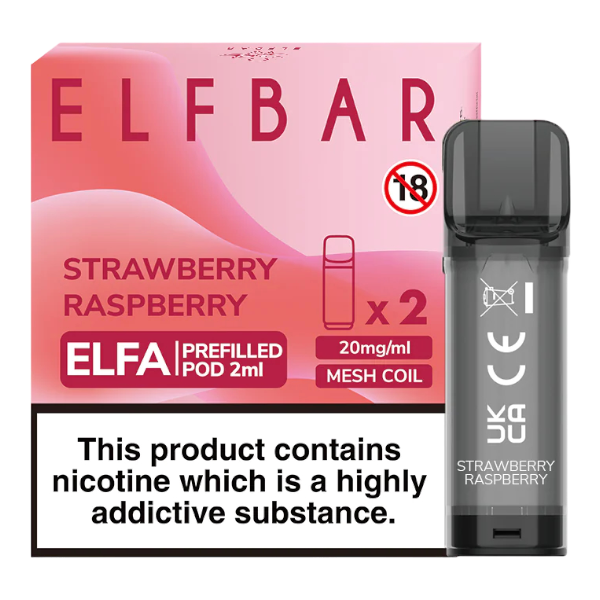 Strawberry Raspberry Elfa Prefilled Pod by Elf Bar
