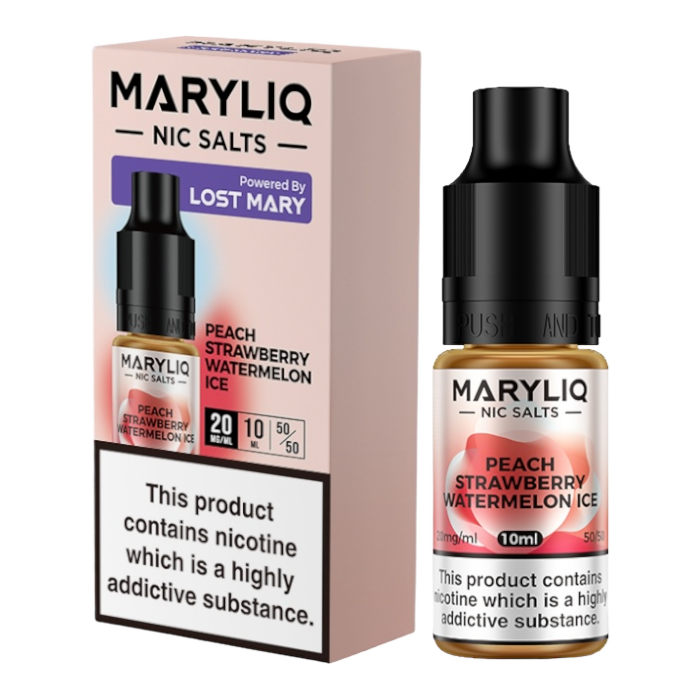 LOST MARY MARYLIQ Peach Strawberry Watermelon Ice 10ml Nicotine Salt E-Liquid